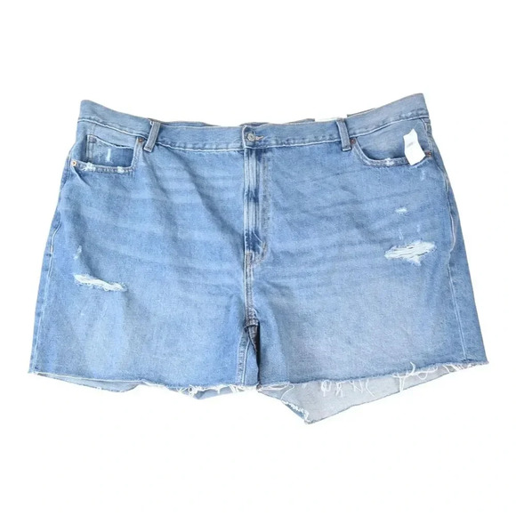 NWT Gap High Rise Slouchy Straight Jean Denim Shorts Women's Plus Size 26W - Picture 1 of 9